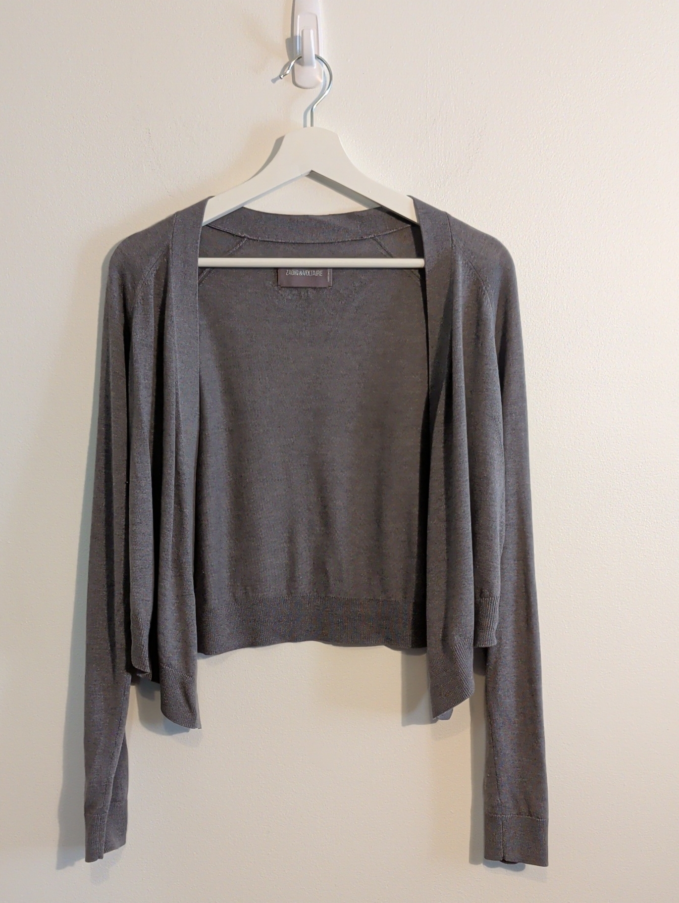 Zadig & Voltaire Silk And Cashmere Open-Front Cardigan - Size Small